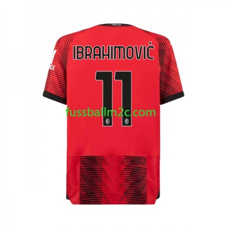 Fußballtrikots AC Mailand Zlatan Ibrahimovic 11 Heim Trikotsatz 2023-2024 Fußballtrikots AC Mailand Zlatan Ibrahimovic 11 Heim Trikotsatz 2023-2024